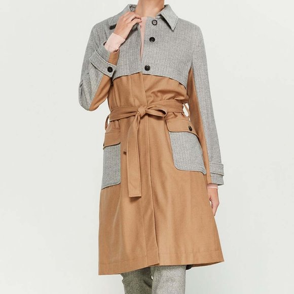 NEW Coat by Le Mont St Michel Trench style size 8 - Picture 2 of 12